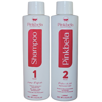 Kit Shampoo e Pinkbela Sem Formol 1 Litro